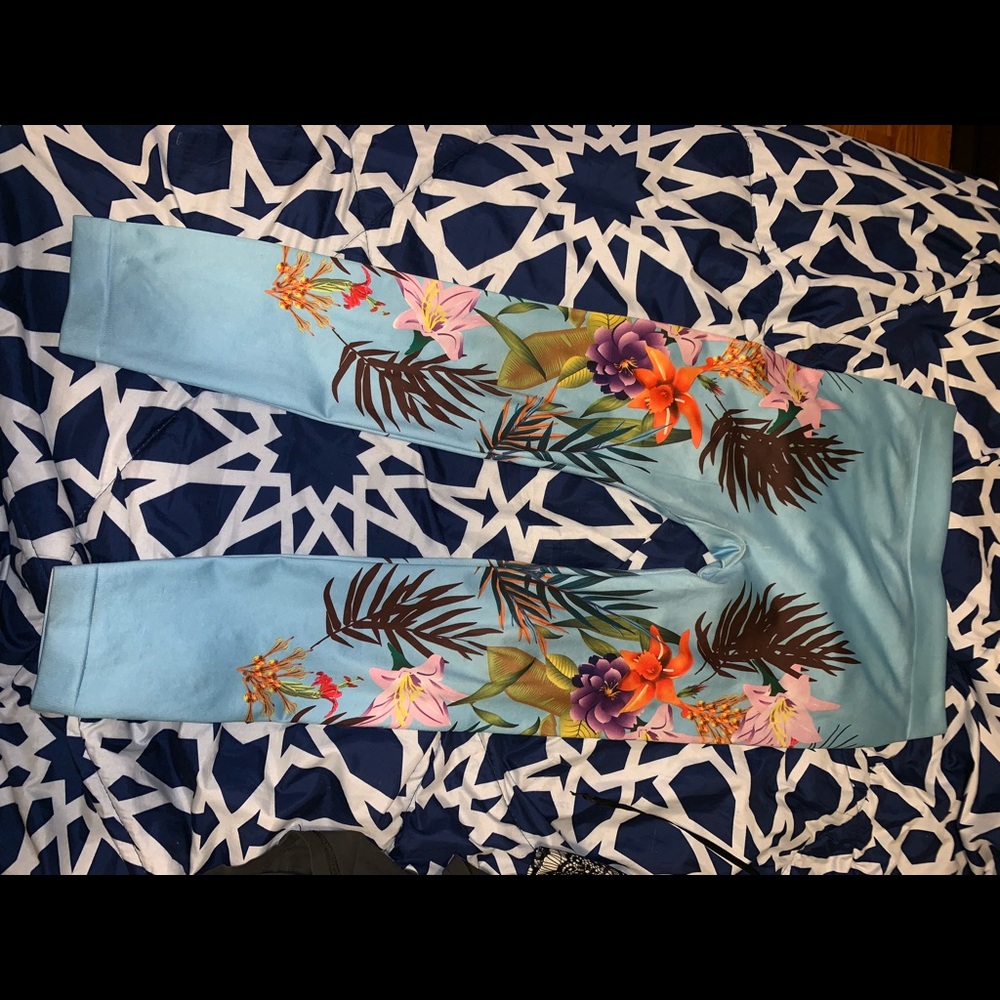 Blue Flower Spandex